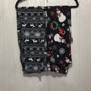 Lot of 2 Christmas leggings